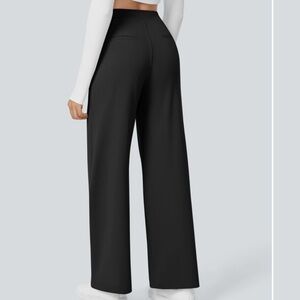Halara High Waisted Plicated Side Pocket Straight Leg Work Pants